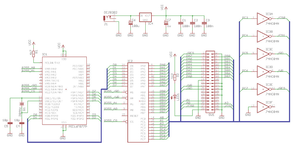 Schematic of PIC ATA circuit